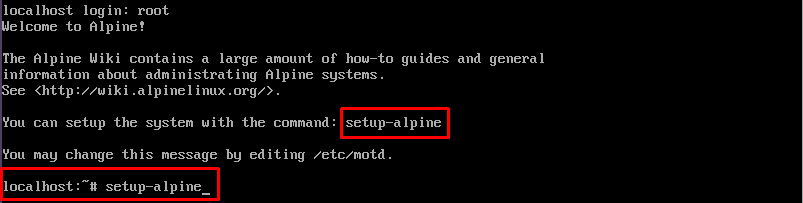 Setup Alpine Linux