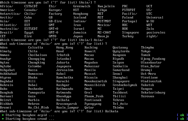 Configuring TimeZone