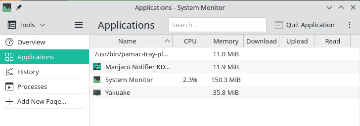 System Monitor - Applications