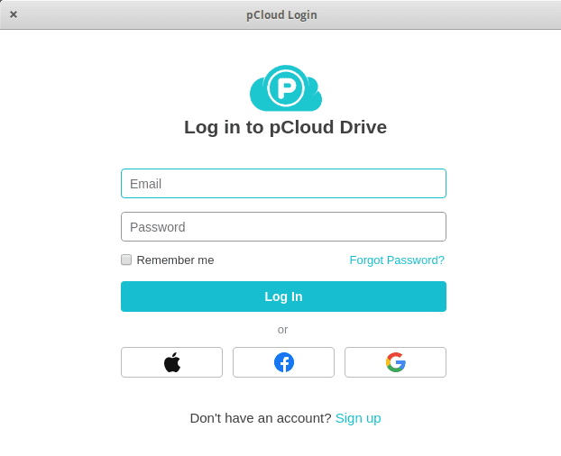 Login to pCloud Drive