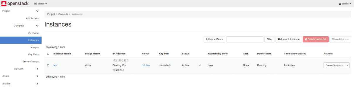 OpenStack Dashboard