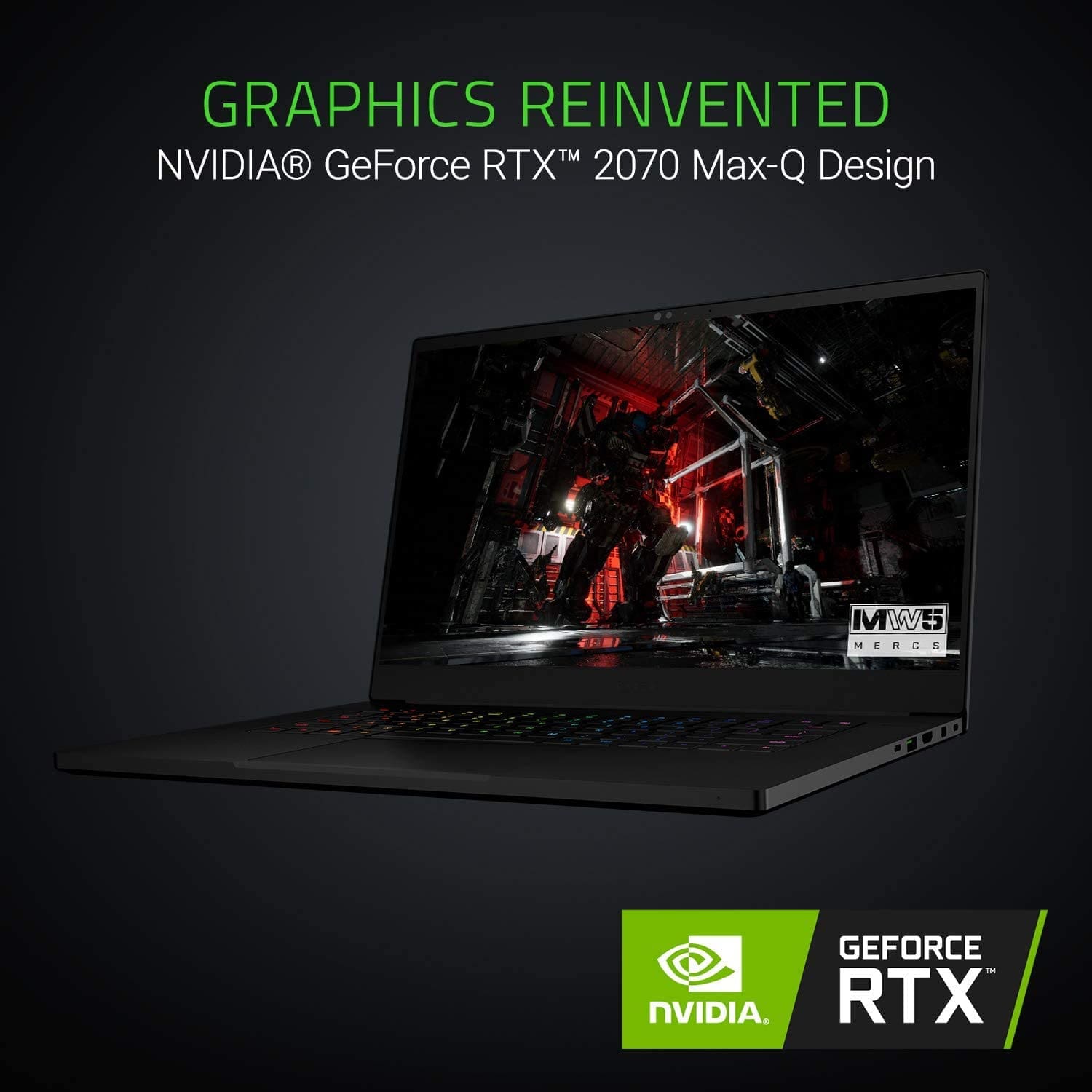 Razer Blade 15 gaming laptop: intel core i7-8750H six-core, Nvidia graphics