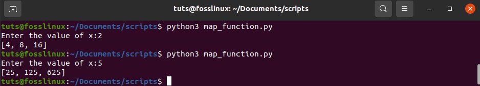 The map() function