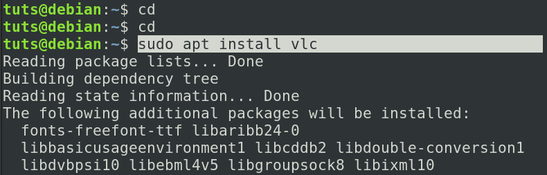 apt install vlc