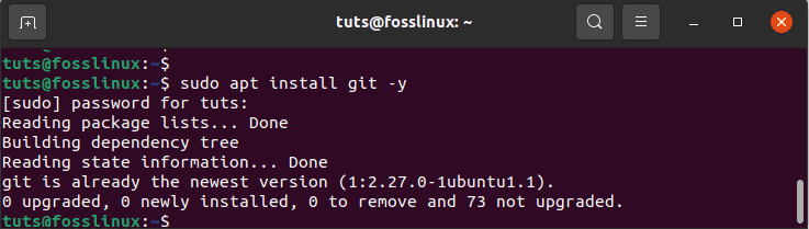 install git