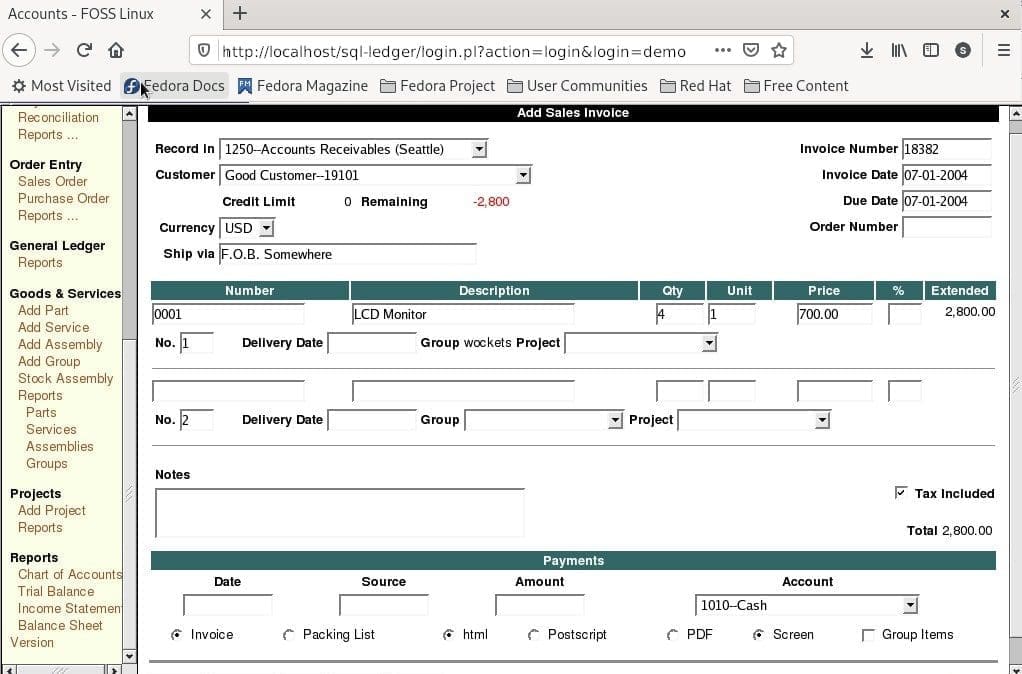 SQL-ledger 