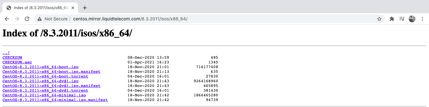 CentOS Download links