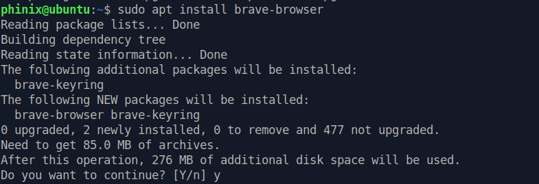 Install Brave via Terminal