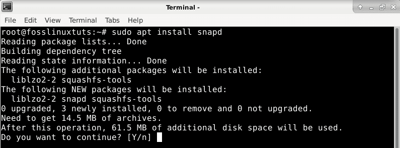 Installing snapd