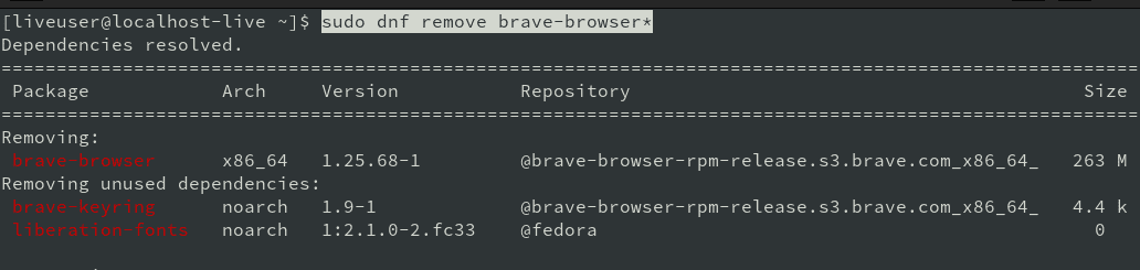 Remove Brave Browser
