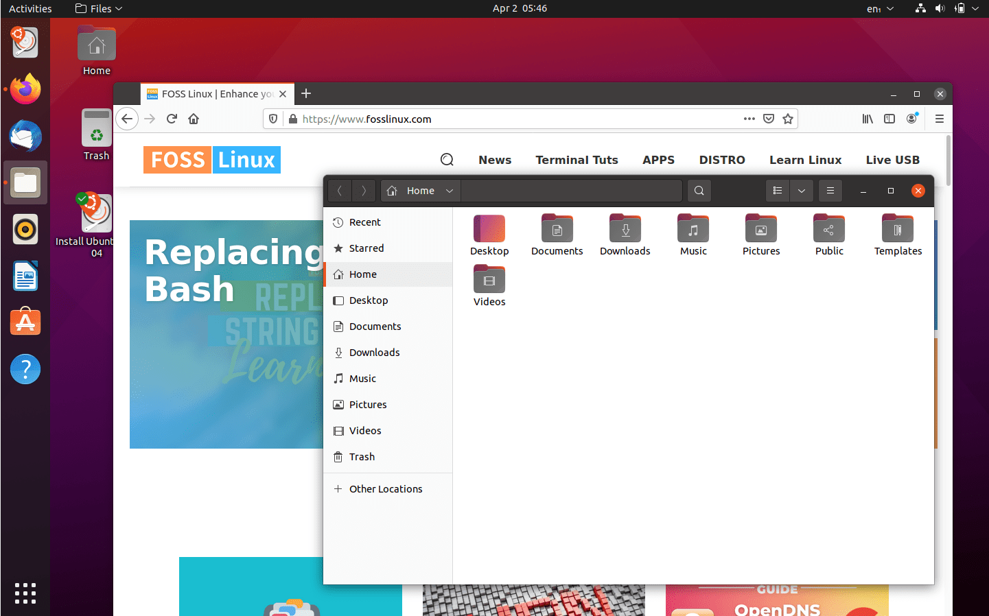Ubuntu 21.04 Dark Theme