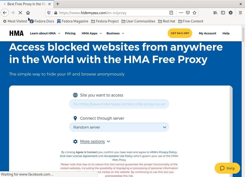HMA Free Web Proxy