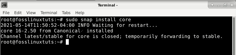 Install core