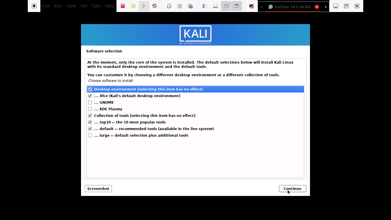 select which meta-packages to install