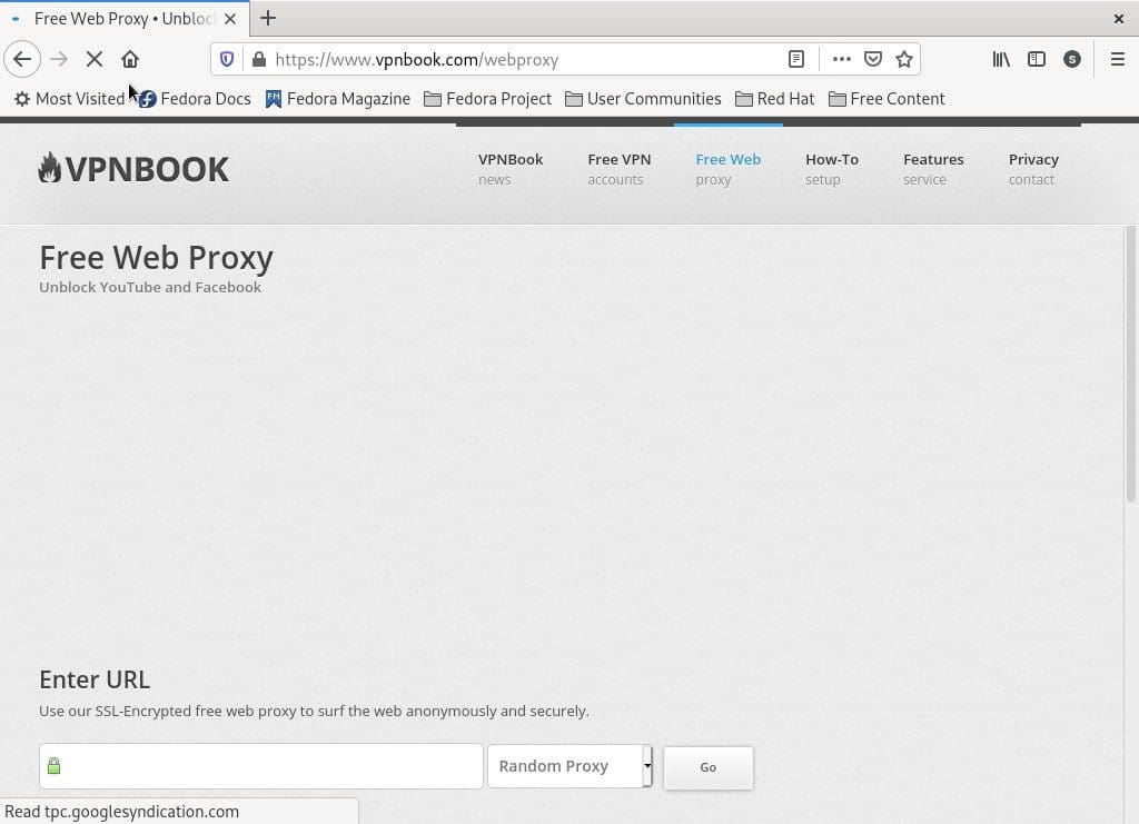 VPNBook Web Proxy