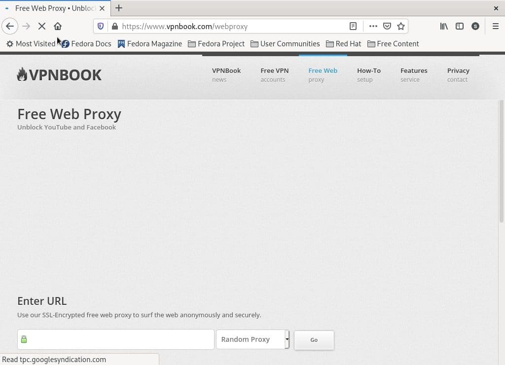 VPNBook Web Proxy