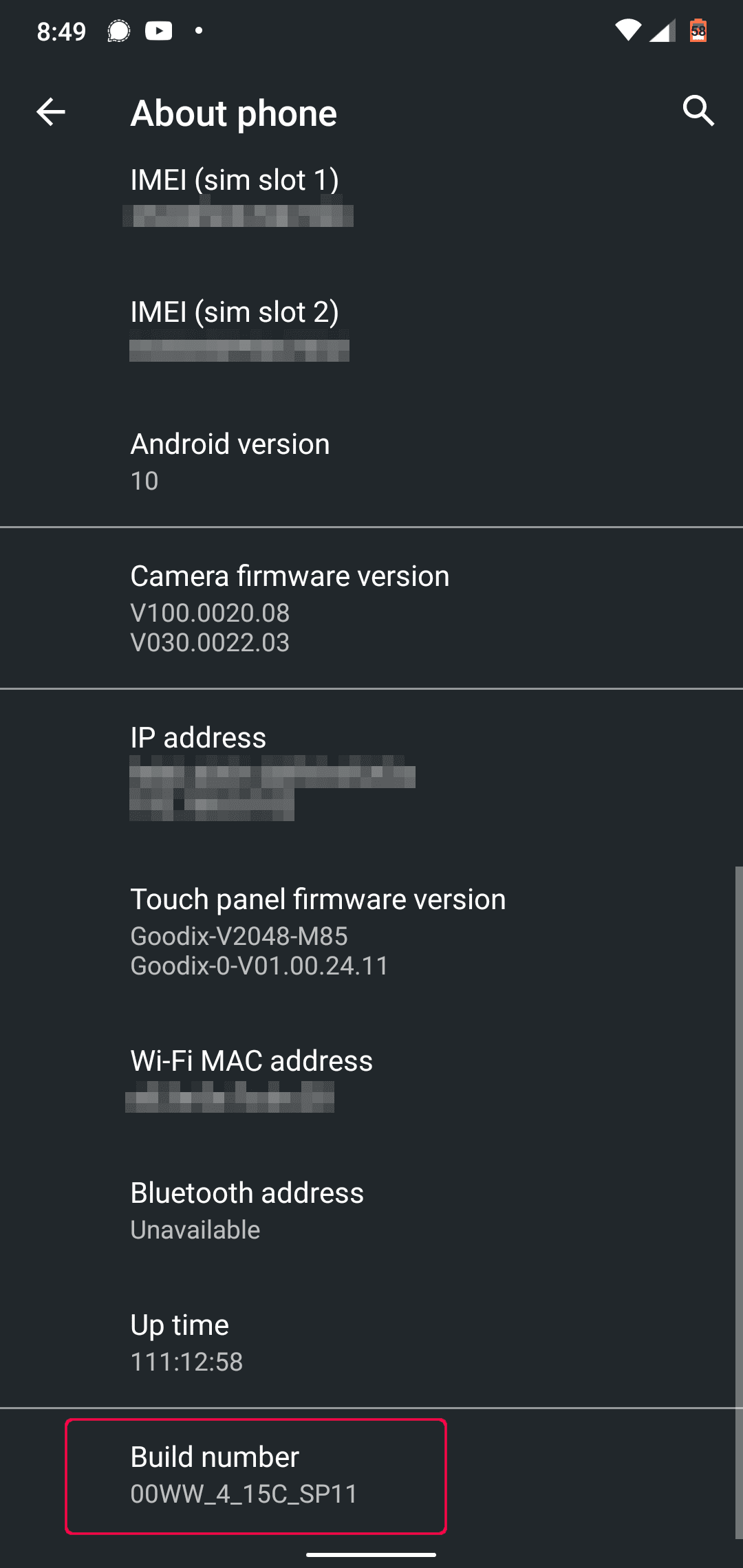 Find Android Build Number