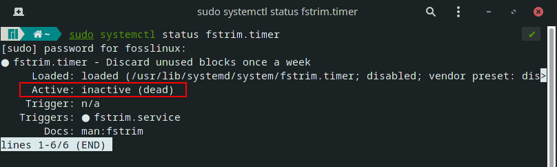 SSD TRIM Status