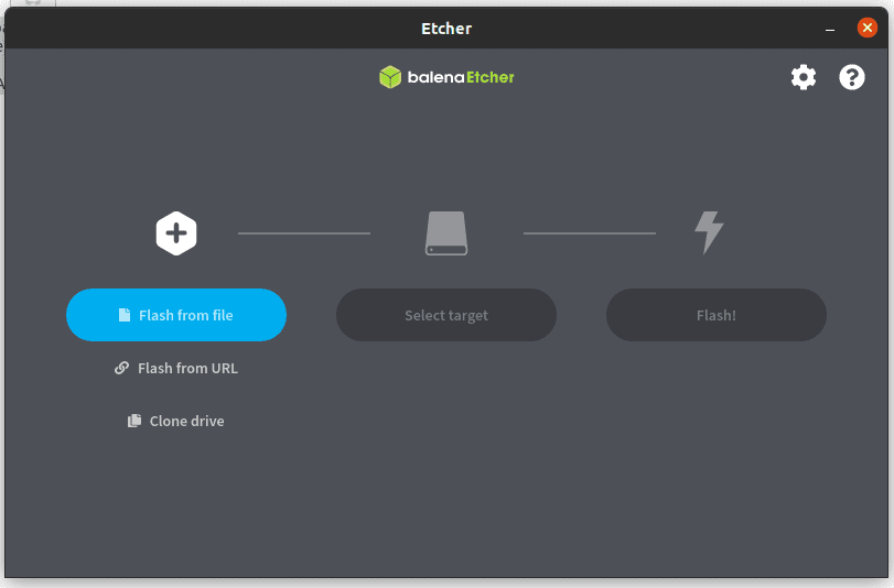 Balena Etcher main GUI