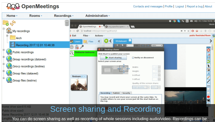 OpenMeetings video conferencing app