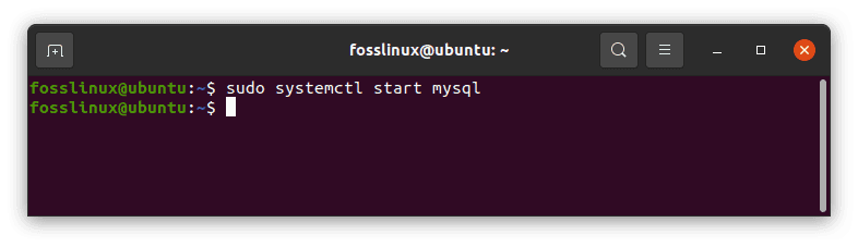 start mysql service