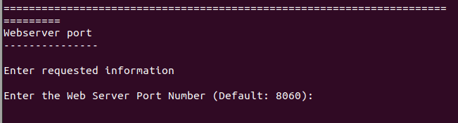 configuring the webserver port