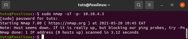 how to determine ports listening for TCP connections from the network