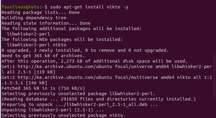 installing nikto