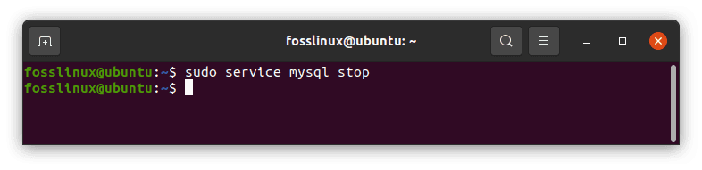 service stop mysql