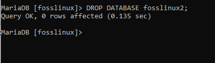 Drop a database