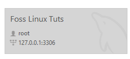 MySQL Click Foss Linux Tuts Connection name