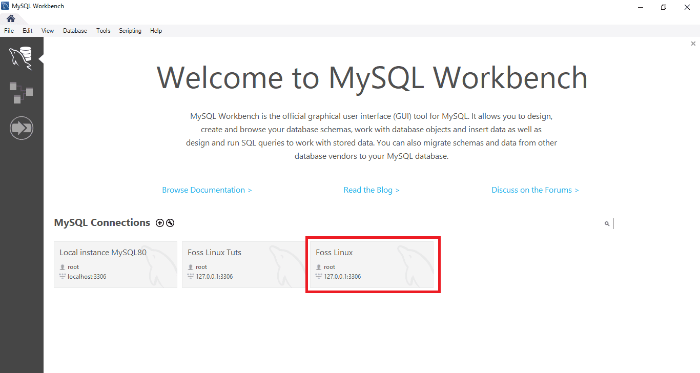 MySQL Connect to server