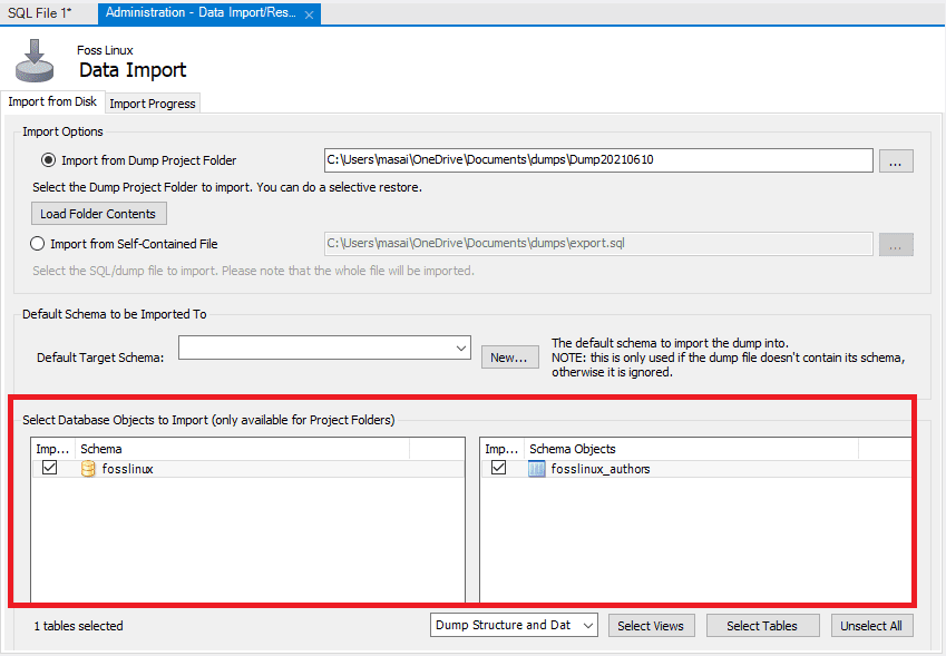 MySQL Data Import options