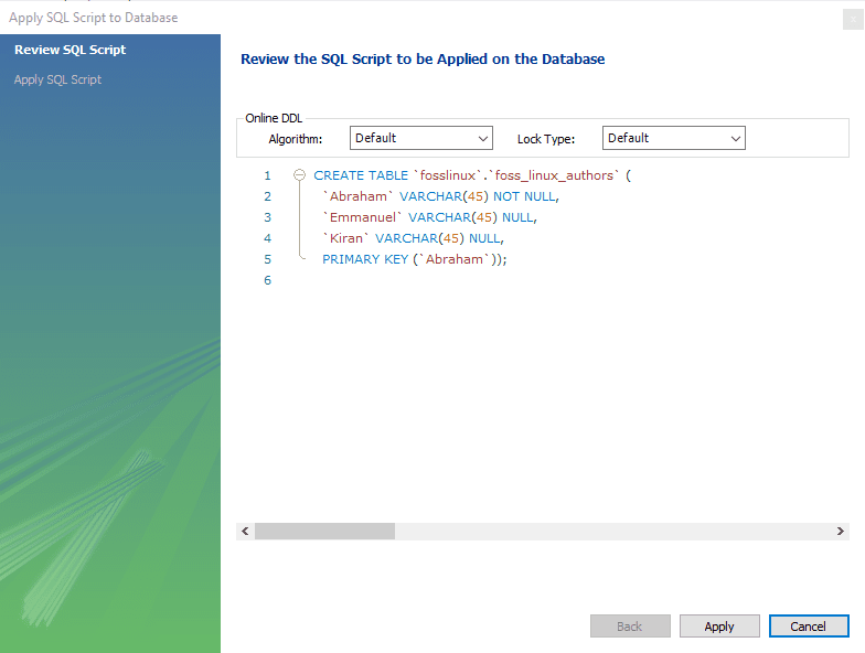 MySQL SQL Statement