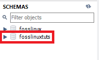 MySQL fosslinuxtuts database