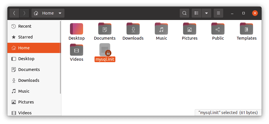 mysql.init file in the home directory