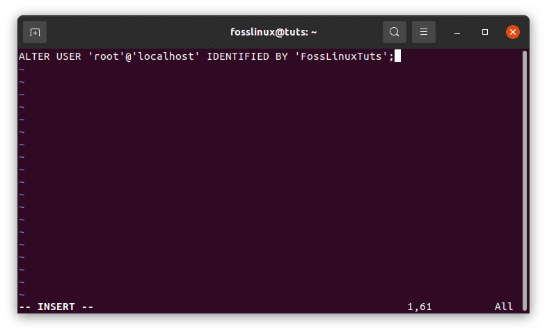 sudo vim and create the new password file by adding the command into the vim editor