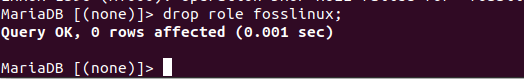dropping the fosslinux role