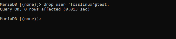 dropping the fosslinux table