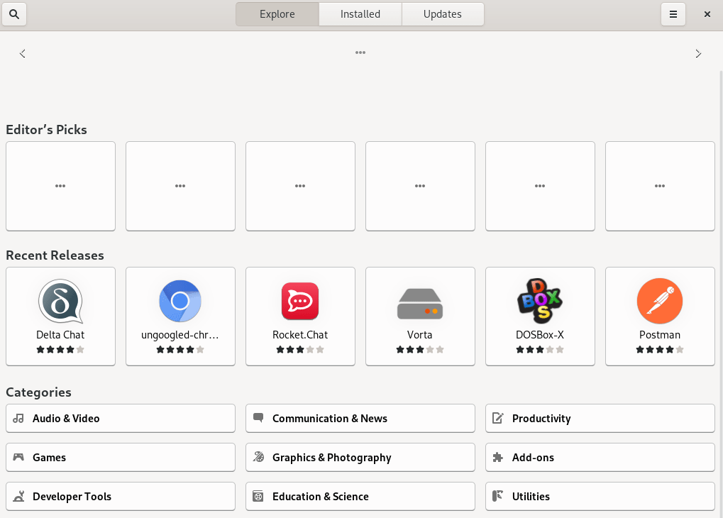 GNOME software app