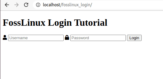 html and css login form display