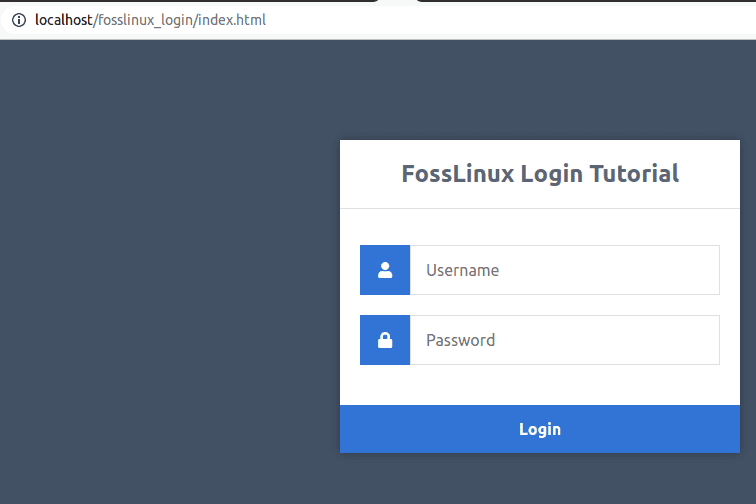 logout link redirects to login page