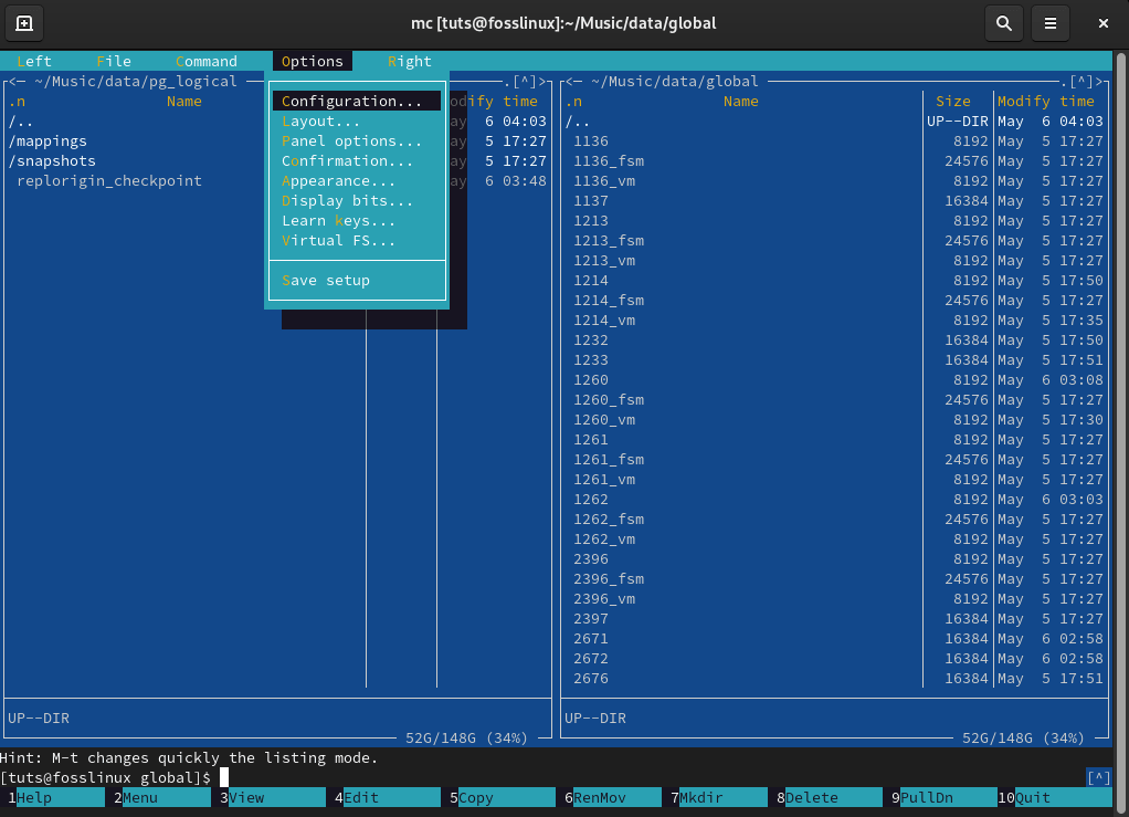 Midnight Commander File Manager