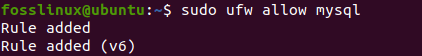 ufw allow mysql