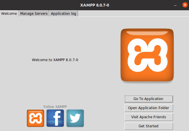 xampp server control panel interface