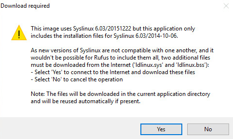 additional download required