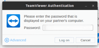 Using TeamViewer Partner Password to make a remote computer connection