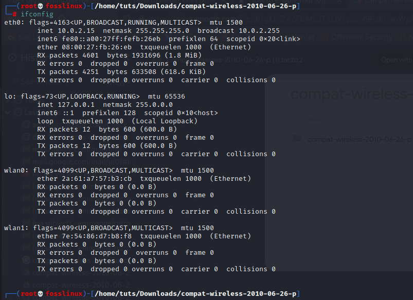 the ifconfig command