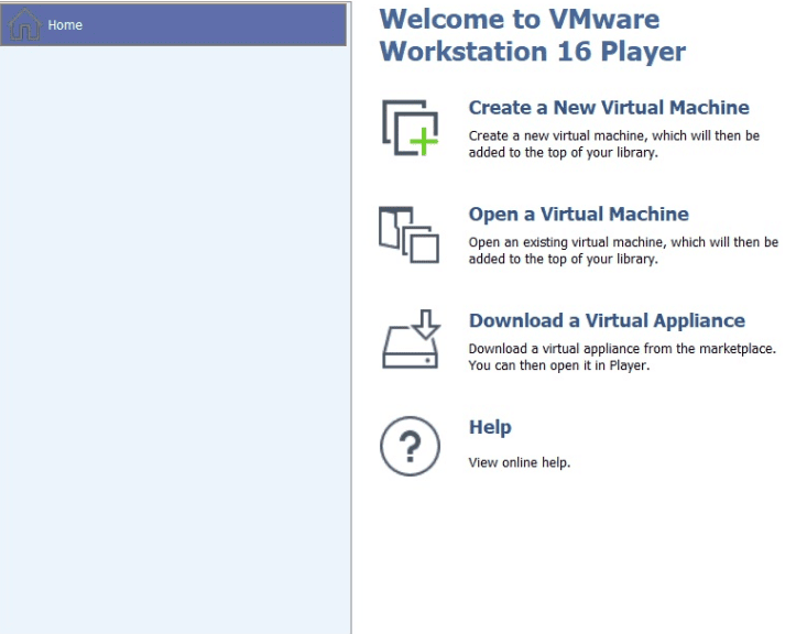 welcome screen to vmware screen