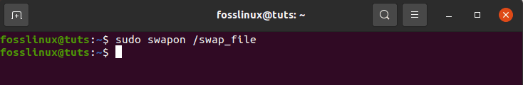 enable swap file